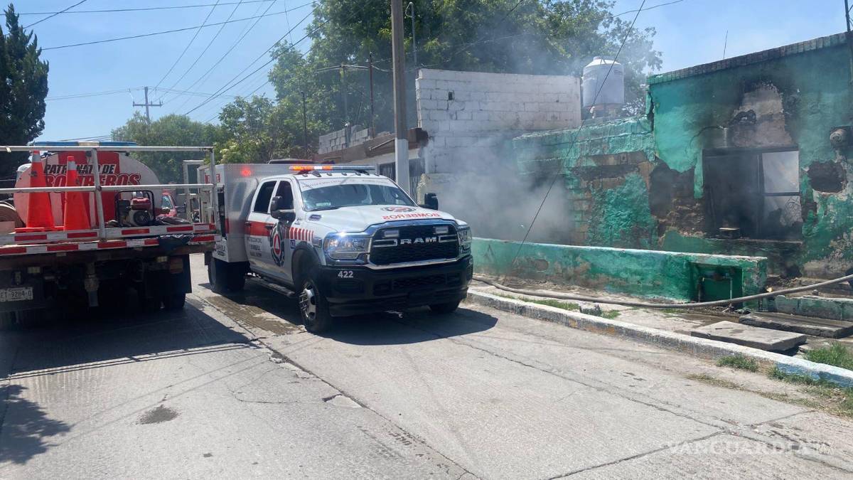Se incendia casa en Ramos Arizpe