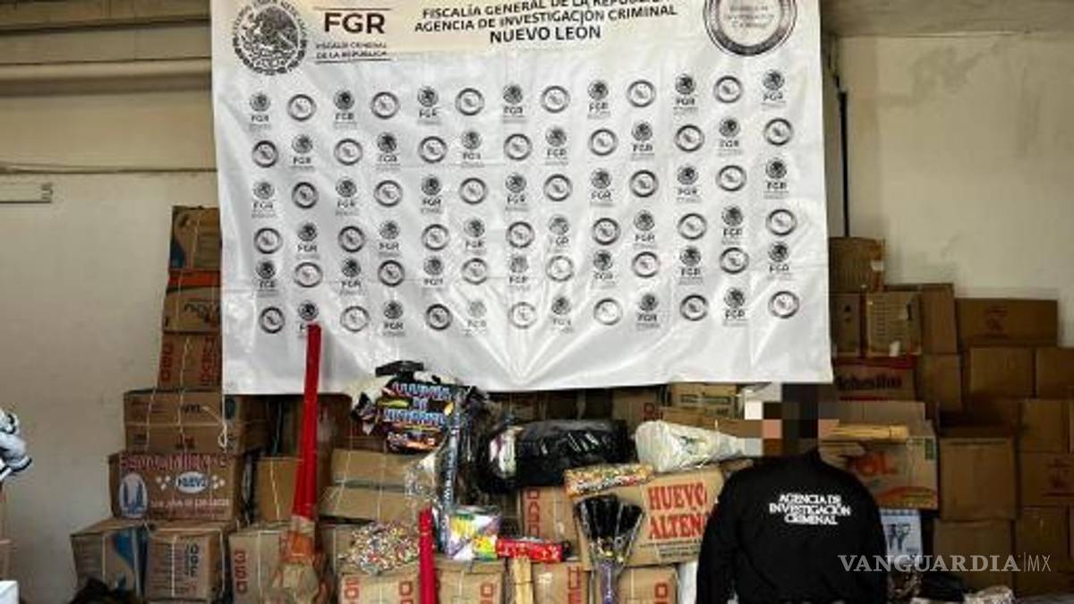 Decomisa FGR en NL 80 toneladas de pirotecnia