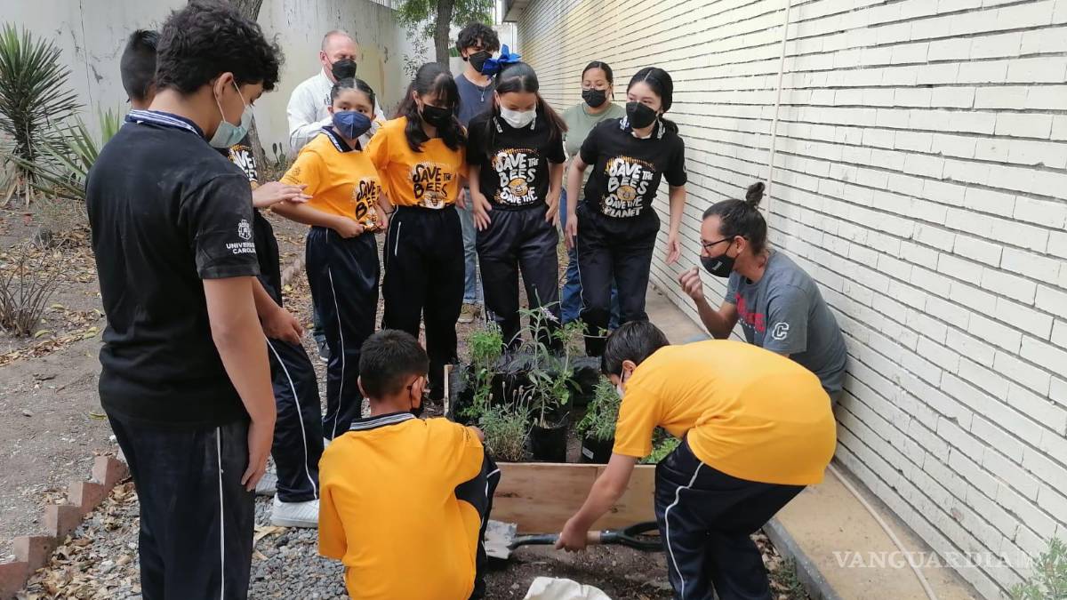 Promueven alumnos de Universidad Carolina la creación de Jardines Polinizantes