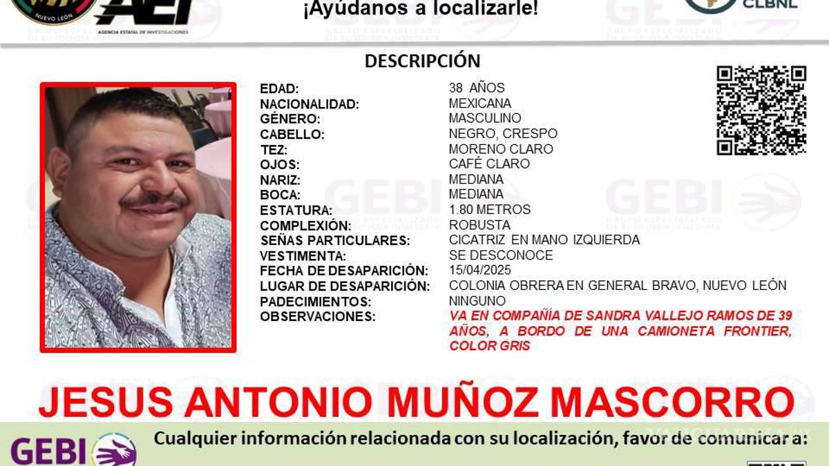 Reportan desaparición de pareja en General Bravo, Nuevo León