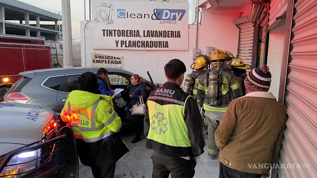 Fuga de gas en lavandería de Saltillo intoxica a dos