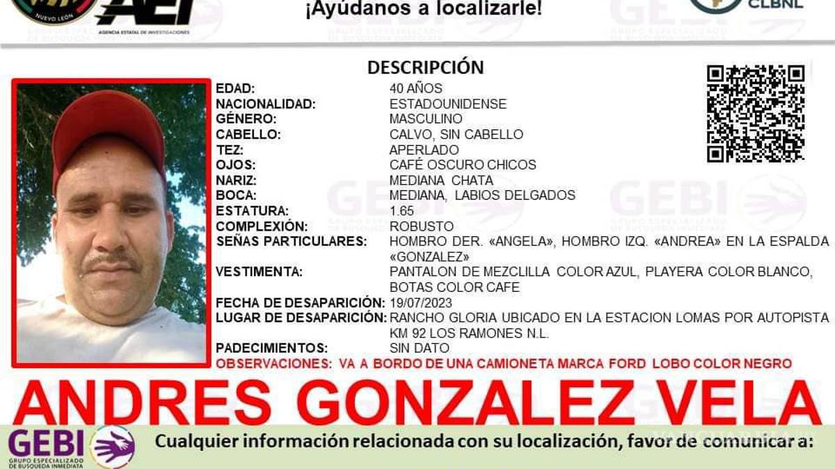 Desaparecen tres hombres, uno estadounidense, en Los Ramones, Nuevo León