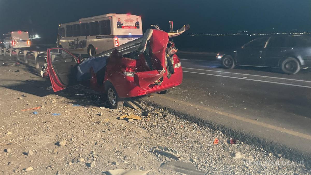 Muere prensado conductor en la Monterrey-Saltillo