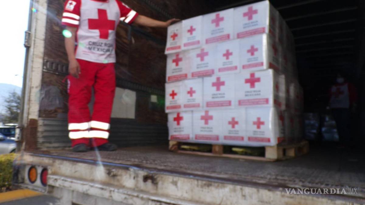 Saltillo: llega cargamento de ayuda humanitaria a la Cruz Roja
