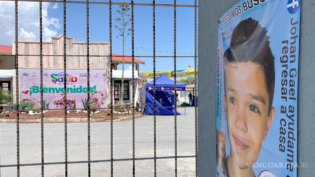 Continúa búsqueda de Johan Gael; colocan cartel en Feria de Saltillo