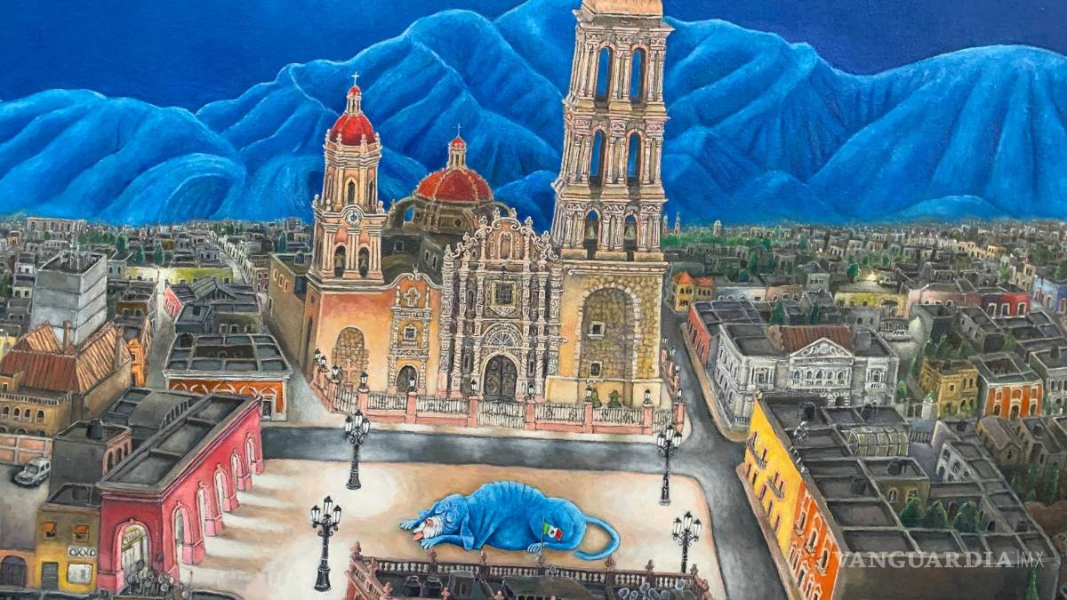 ‘El perro que cuida la ciudad’; Geroca pinta al letargo saltillense