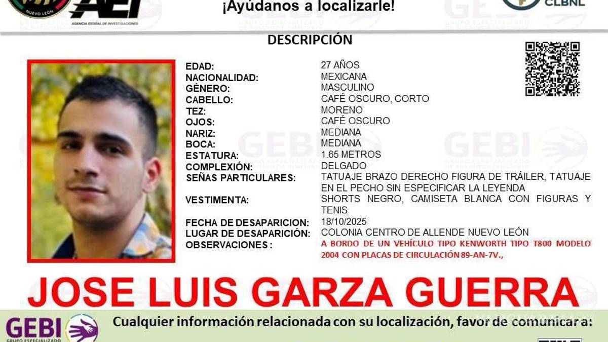 Buscan a traileros que salieron de Allende, Nuevo León a Reynosa, Tamaulipas y están desaparecidos