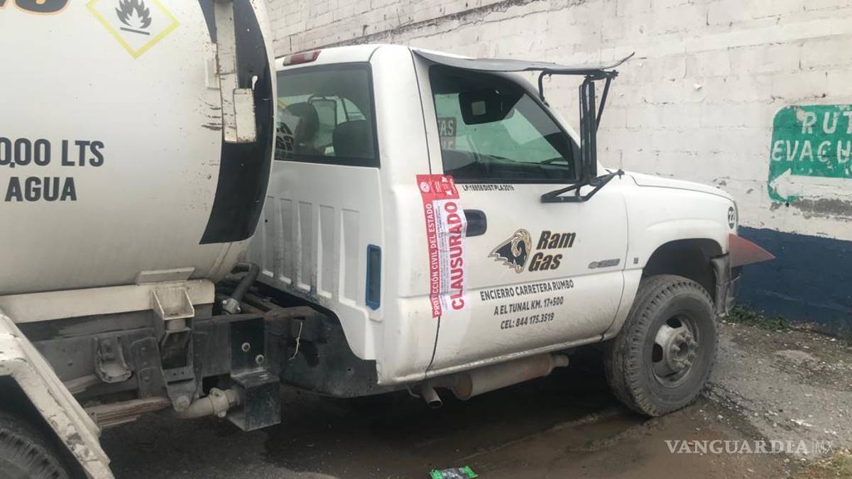 Protección Civil de Coahuila decomisa 8 pipas de gas en Monclova