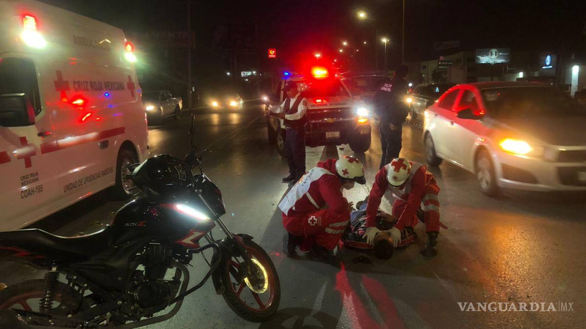 Arrollan a motociclista en el V. Carranza de Saltillo y se dan a la fuga