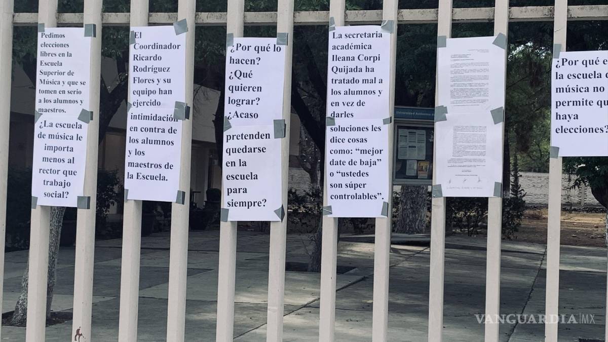 Saltillo: Alumnos toman Escuela Superior de Música; exigen elecciones para director tras referéndum fallido