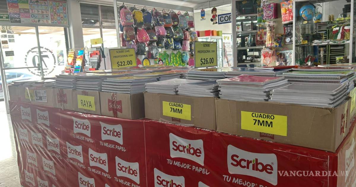 Papelerías de Monclova elevan hasta 40% sus ventas por regreso a clases; familias adelantan compras para aliviar gasto
