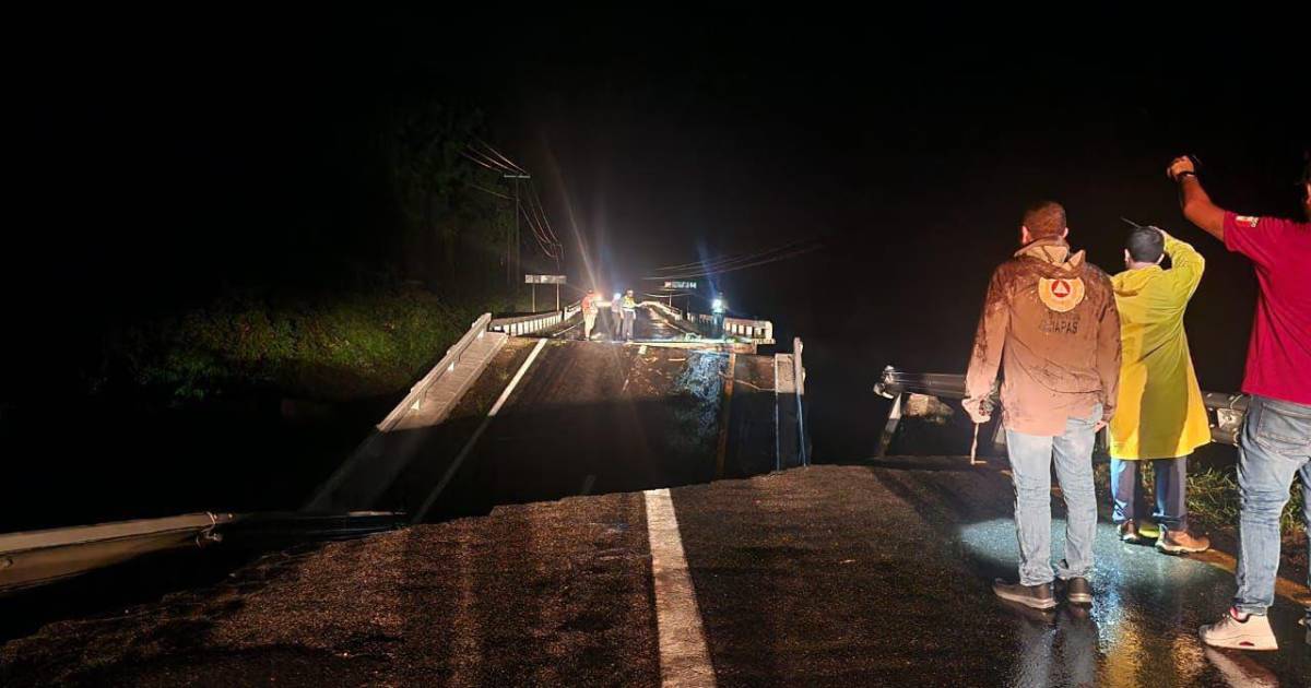 Colapsan tormentas puentes en Chiapas y aíslan comunidades