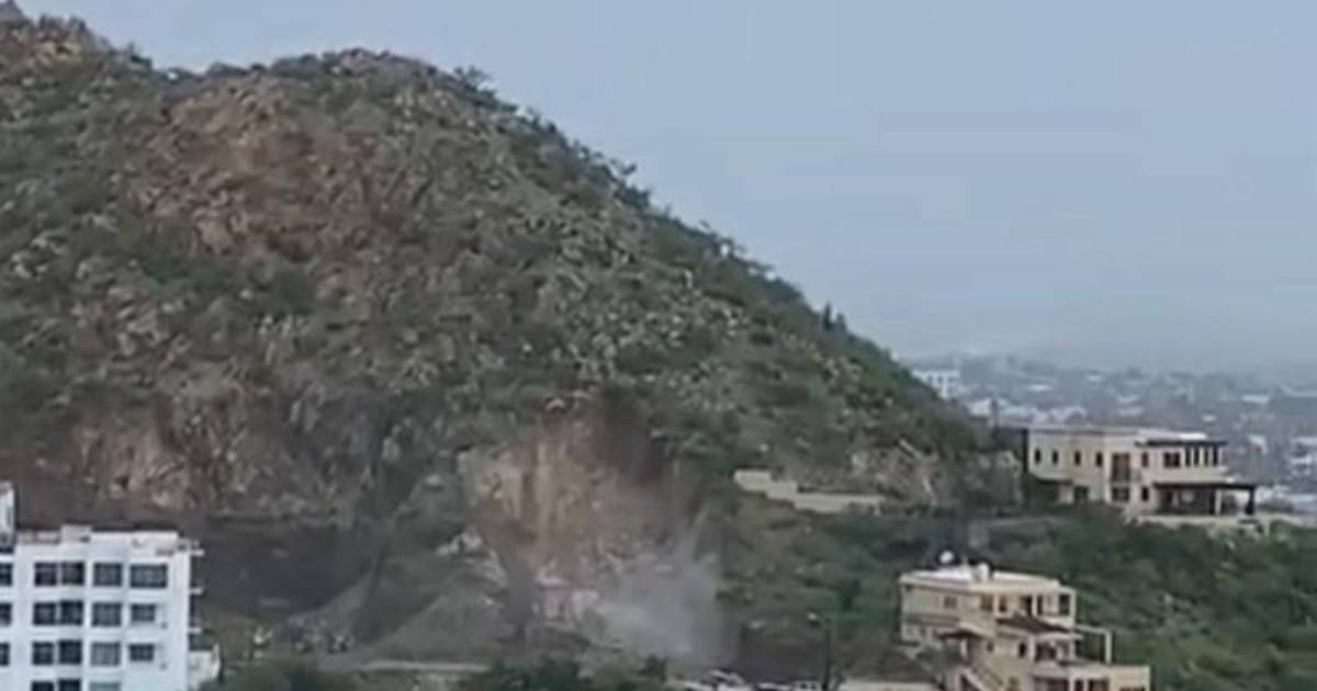 Reportan deslave de cerro por Tormenta Tropical ‘Lorena’ y sismos en Cabo San Lucas