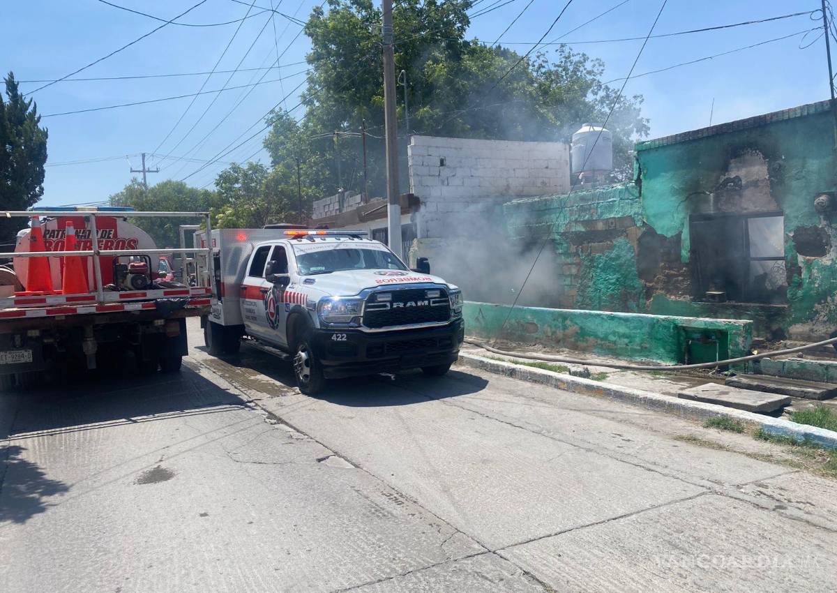 Se incendia casa en Ramos Arizpe