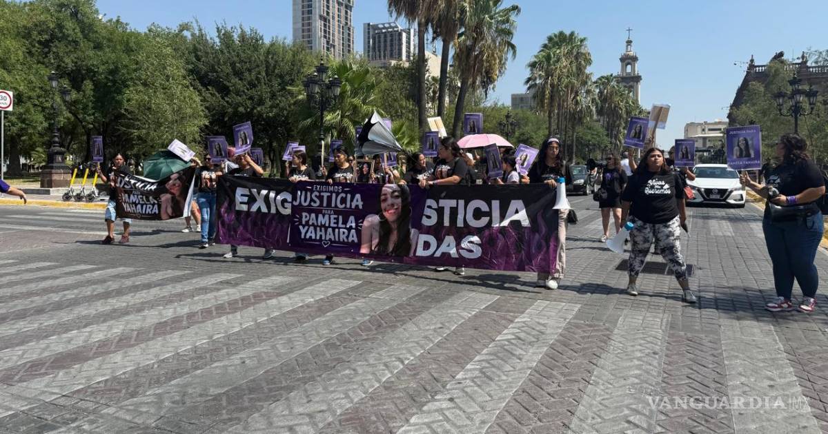 Realizan marcha para exigir justicia por el feminicidio de Pamela Yahaira en Nuevo León