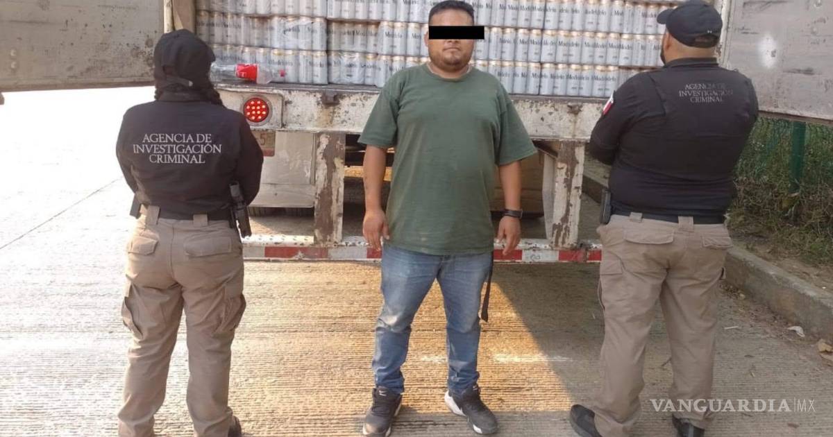 Aseguran 48 mil latas de cerveza y detienen a una persona en operativo en Tabasco