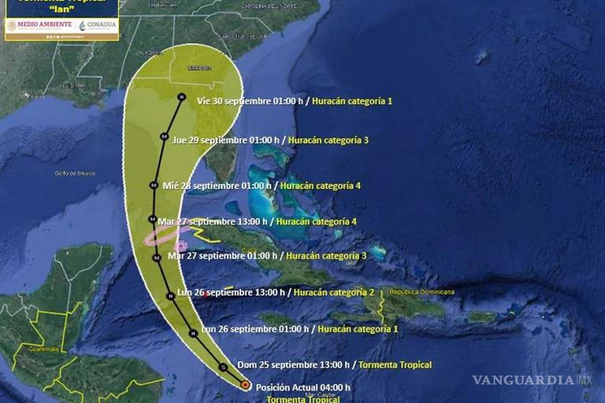 Tormenta tropical “Ian” llegaría a huracán categoría 4, así afectará a México, según el SMN