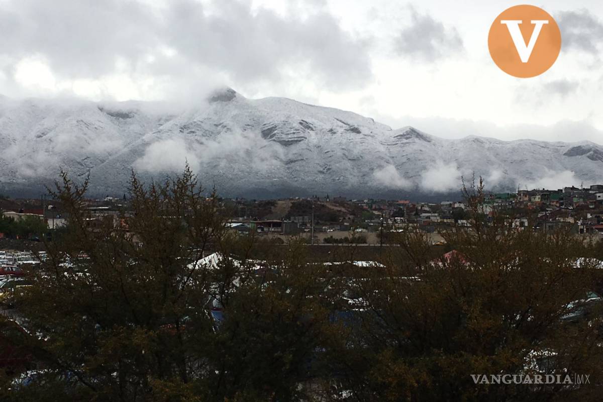 Se viste de blanco la Sierra de Zapalinamé en Saltillo