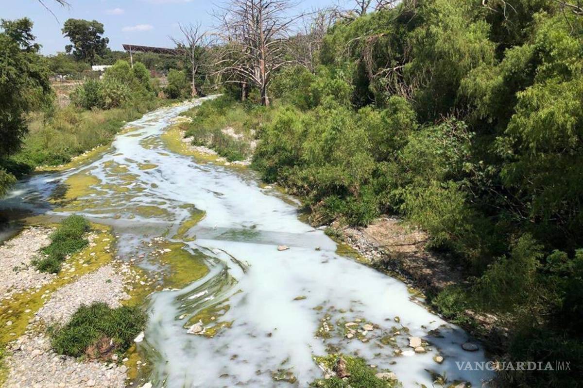Derrame de pegamento ‘blanquea’ un río en NL