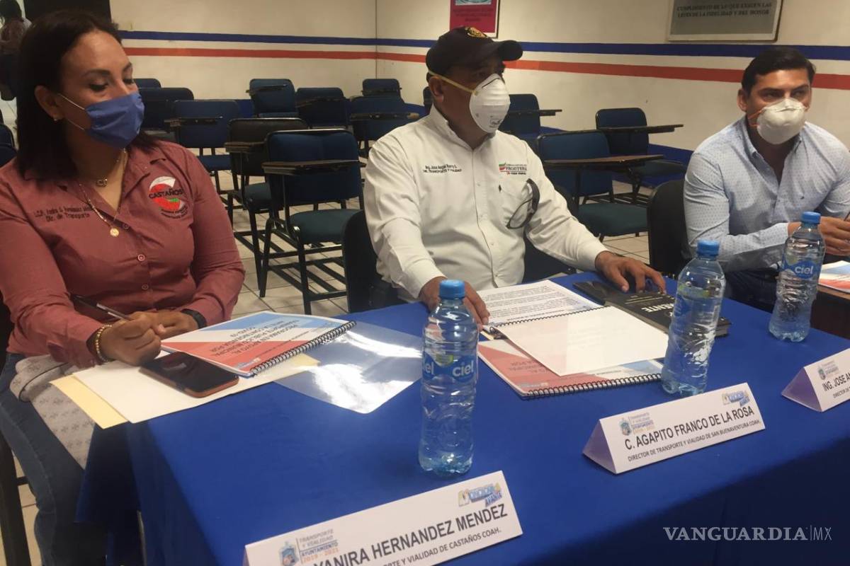 Homologan criterios en transporte público de la región centro de Coahuila por COVID-19