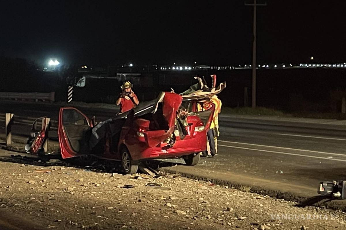 Muere prensado conductor en la Monterrey-Saltillo