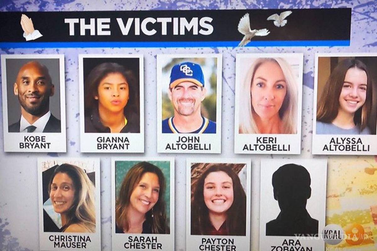 Ellos son las 9 víctimas en el accidente de helicóptero de Kobe Bryant