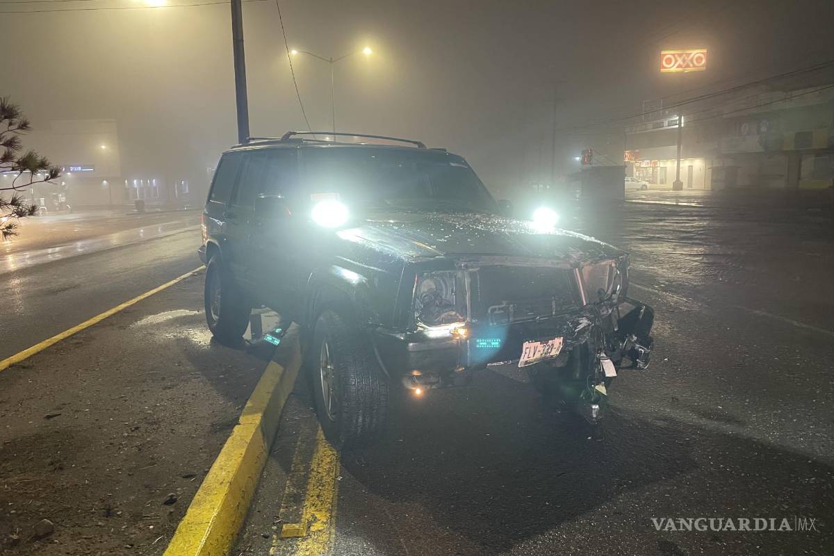 Saltillo: cuantiosos daños materiales deja choque ocasionado por conductor en estado de ebriedad