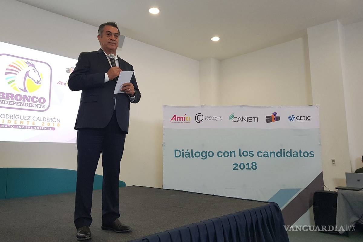"Puedo quitarle cinco millones de votos al PRI", afirma "El Bronco"