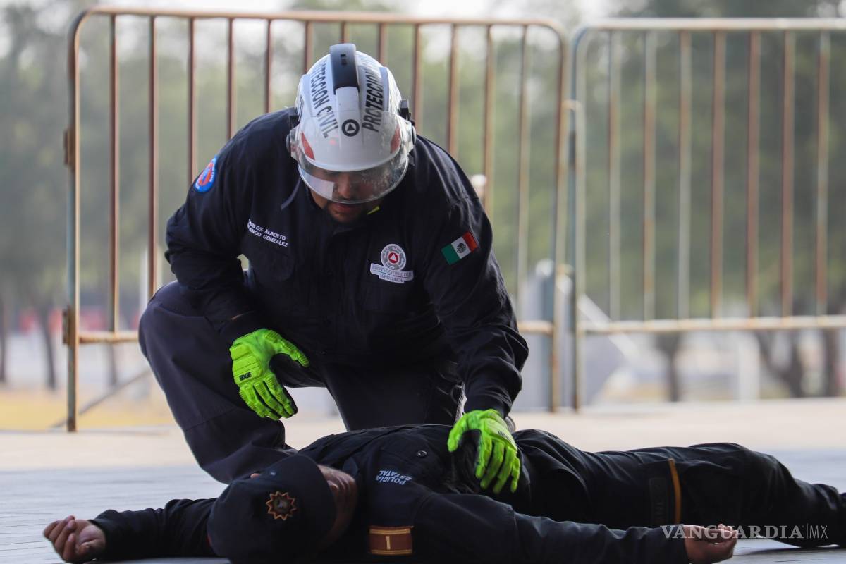 De cara al Mundial de Fútbol 2026 realizan simulacro en estadio BBVA, en Nuevo León