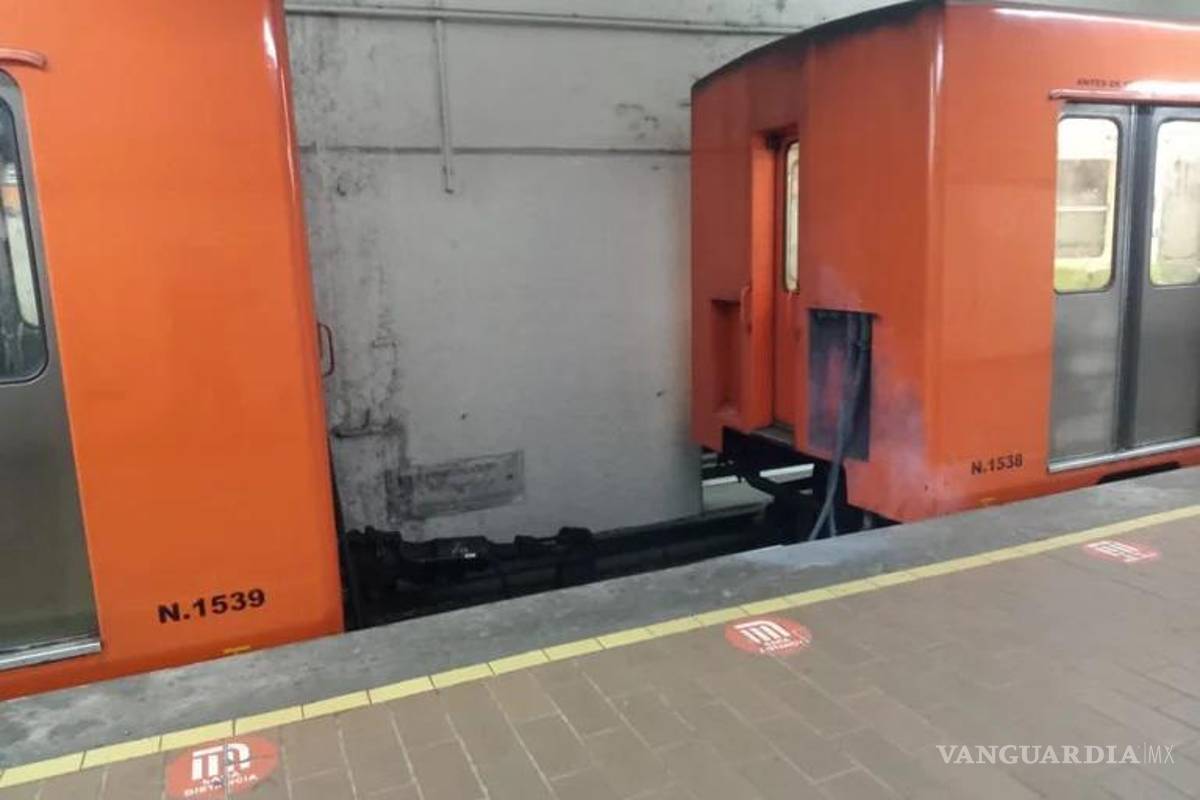 Otra más del Metro de la CDMX; se separó un vagón de la Línea 7 al llegar a Polanco