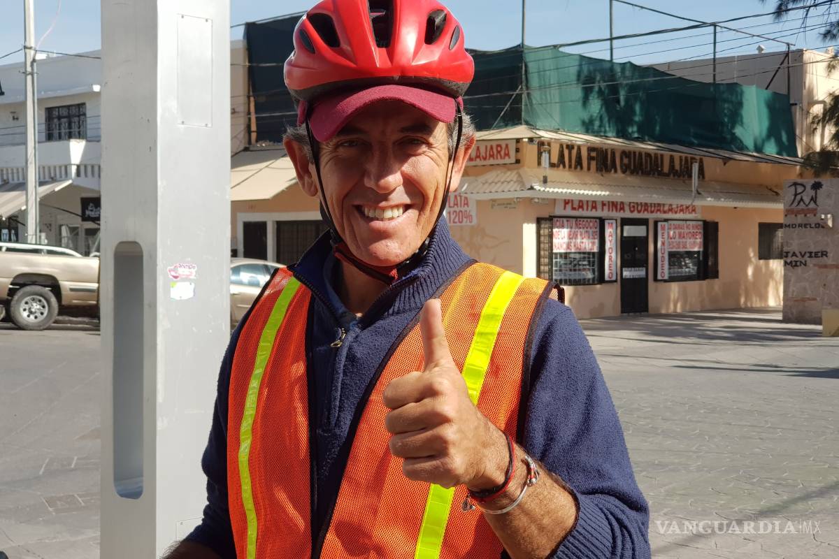 $!Saltillense recorre el país en bicicleta como ejemplo contra la obesidad