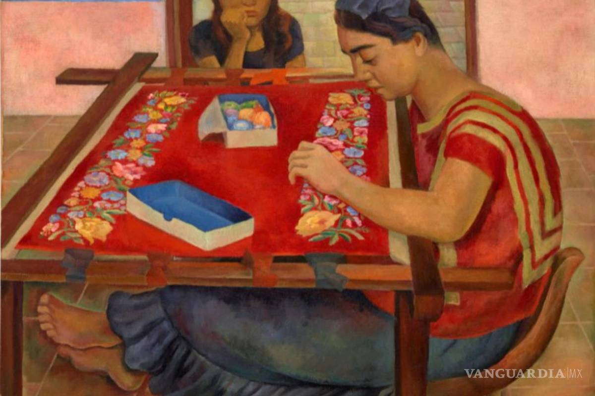 “La bordadora” de Diego Rivera que fue recientemente descubierto saldrá a subasta en marzo en Nueva York