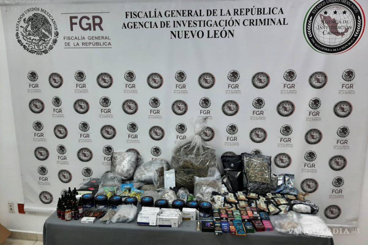 Galletas con cannabis, hongos, mariguana y metanfetamina aseguran en una empresa de paquetería en Nuevo León