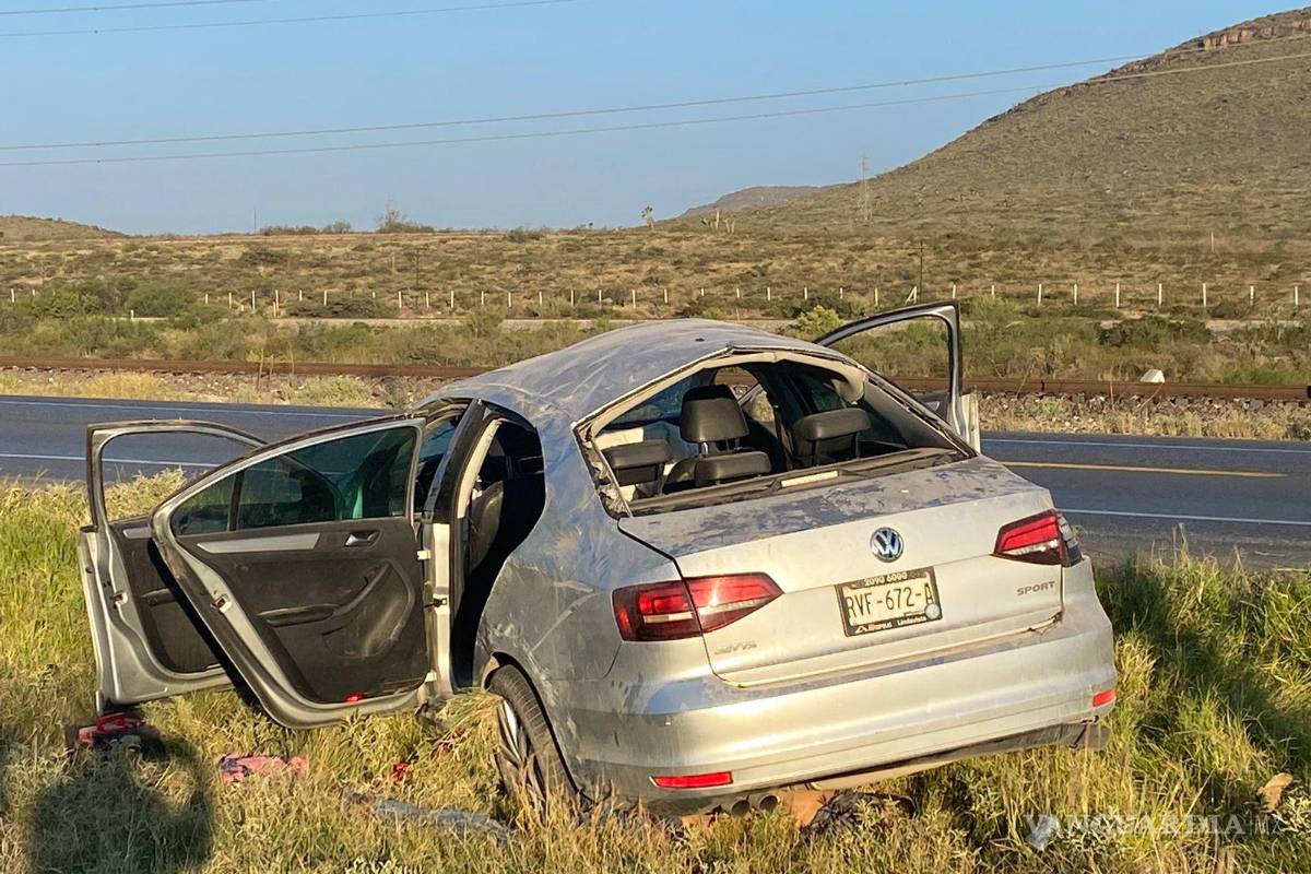 Grupo de amigos sufren trágico accidente en la carretera Saltillo-Zacatecas; reportan tres heridos y un muerto