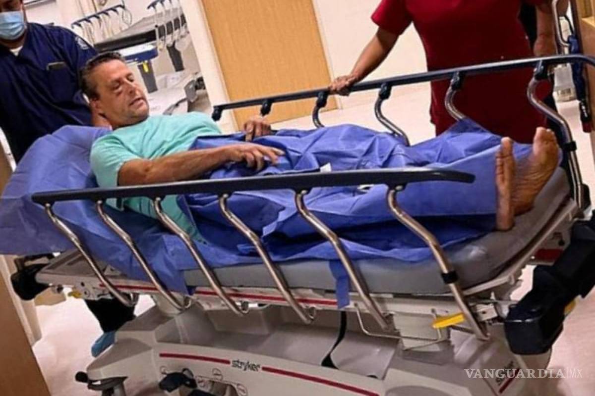 Publica Alfredo Adame fotos al salir del quirófano; ‘con un paracetamol quedo’, dice