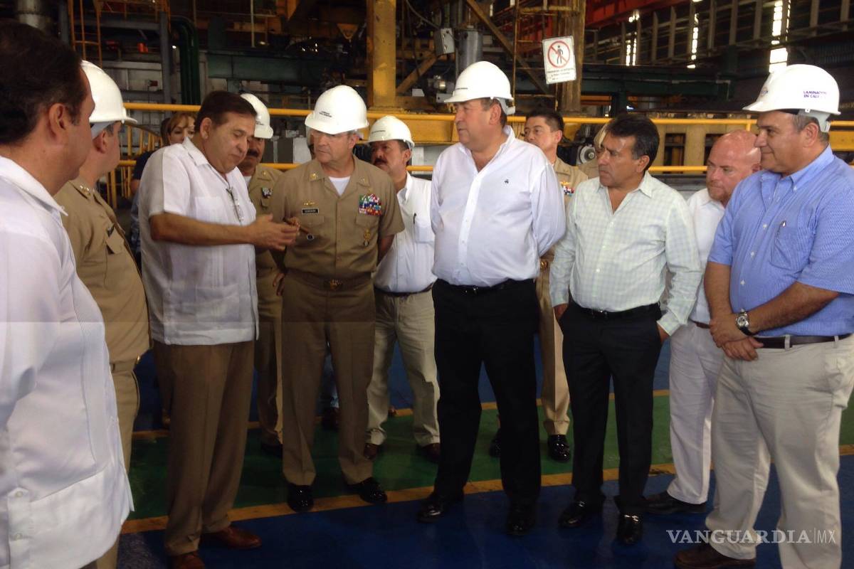$!Secretario de Marina inaugura Planta de Normalizado de Placa en AHMSA