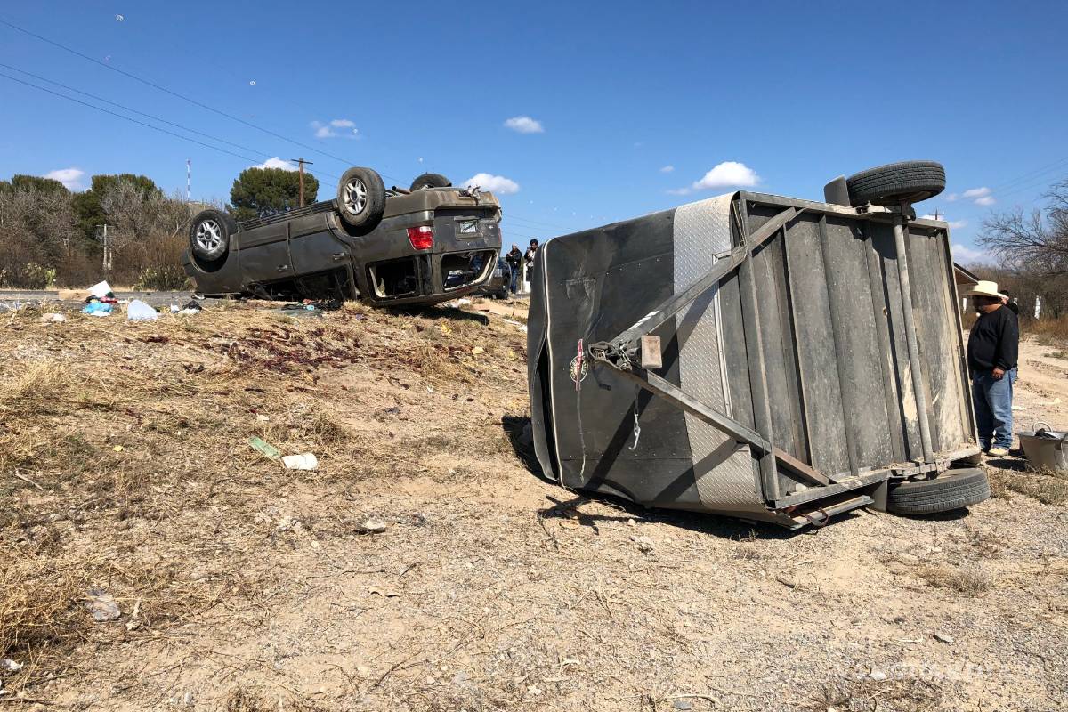Paisanos se accidentan en la carretera a Zacatecas