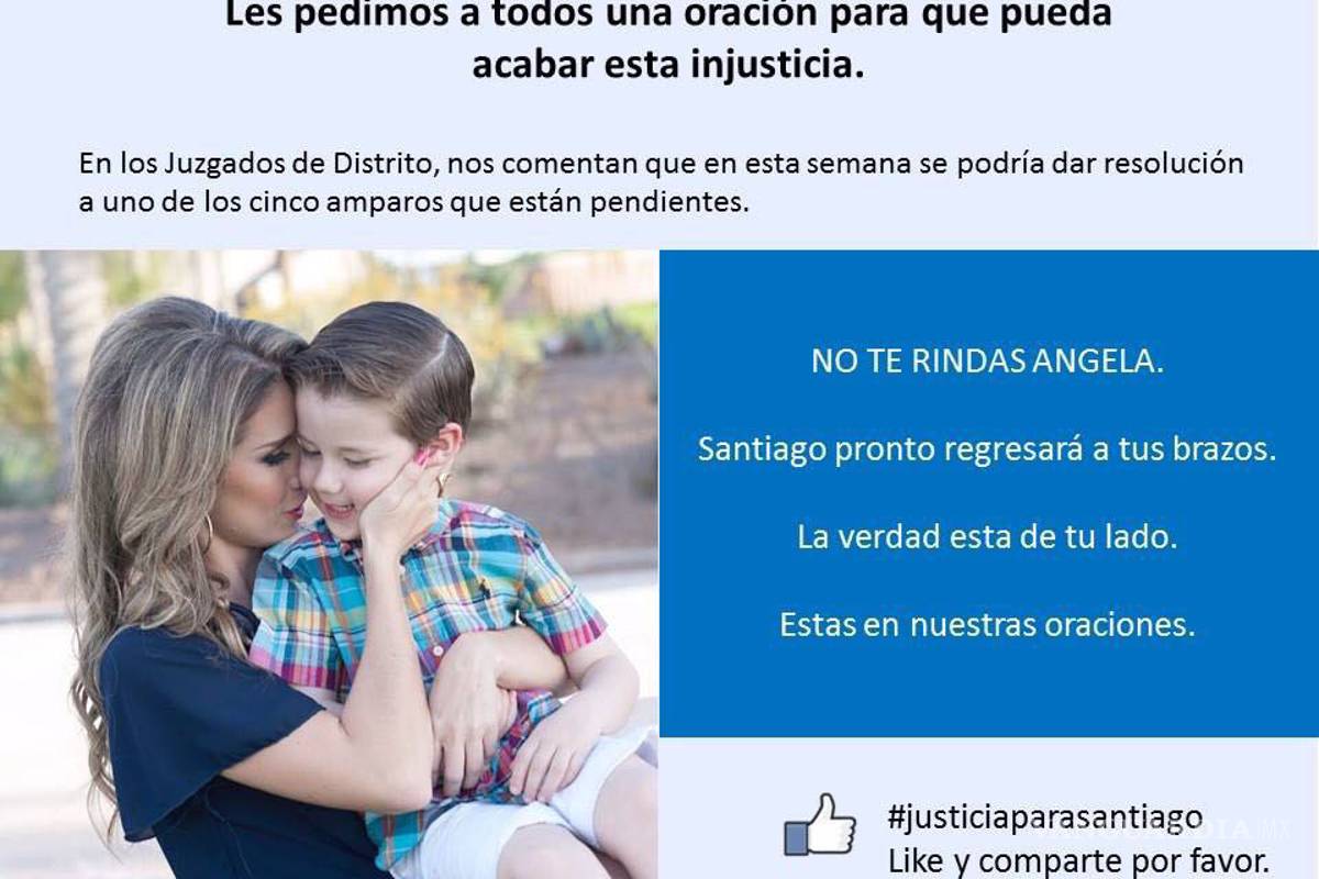Difunden saltillenses en internet campaña en favor de Ángela Hernández, mujer que pelea custodia de su hijo