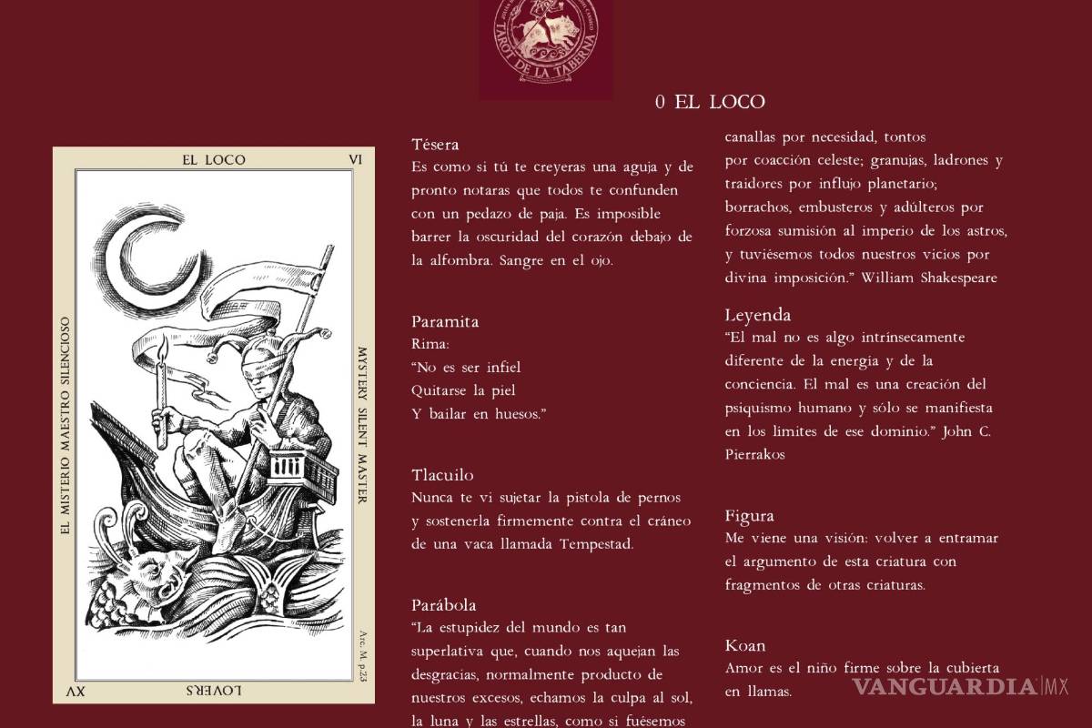 $!Tarot de la taberna: Un salto al vacío que se transfiguró en arte e intuición