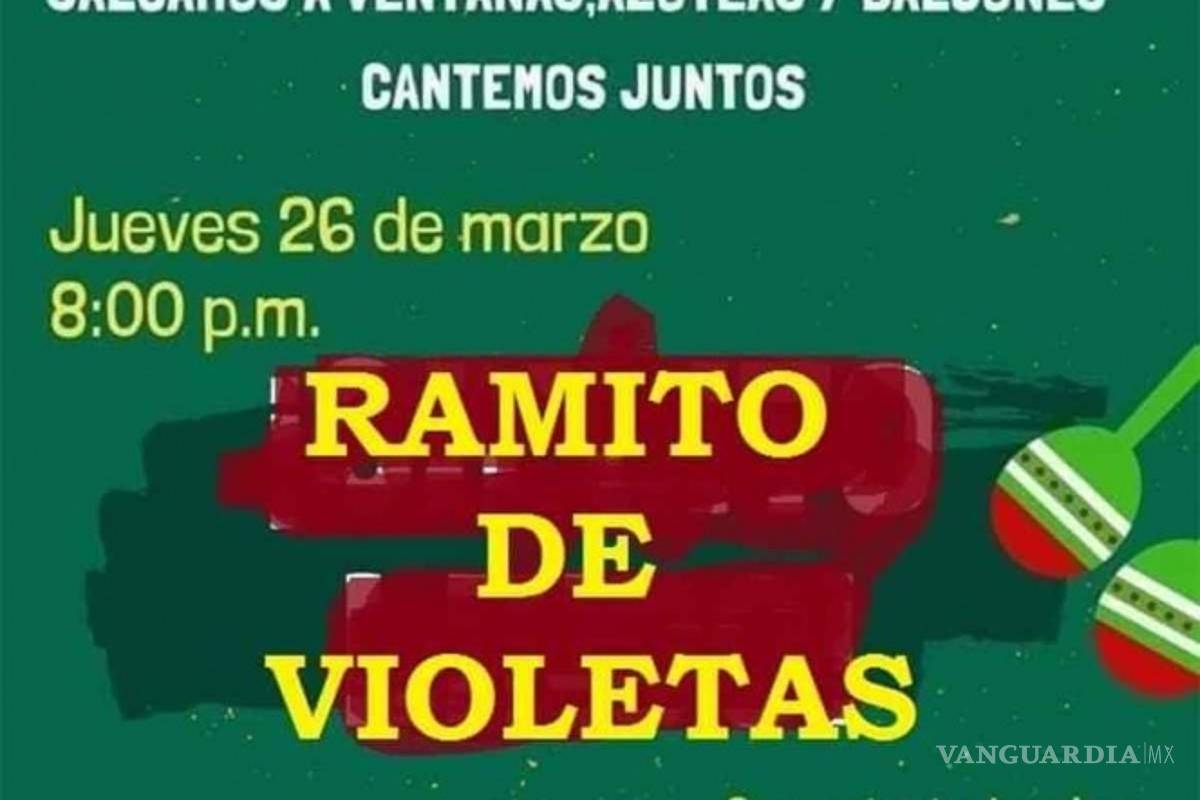 ‘Ramito de Violetas’... la canción que pretende unir a los mexicanos ante el coronavirus