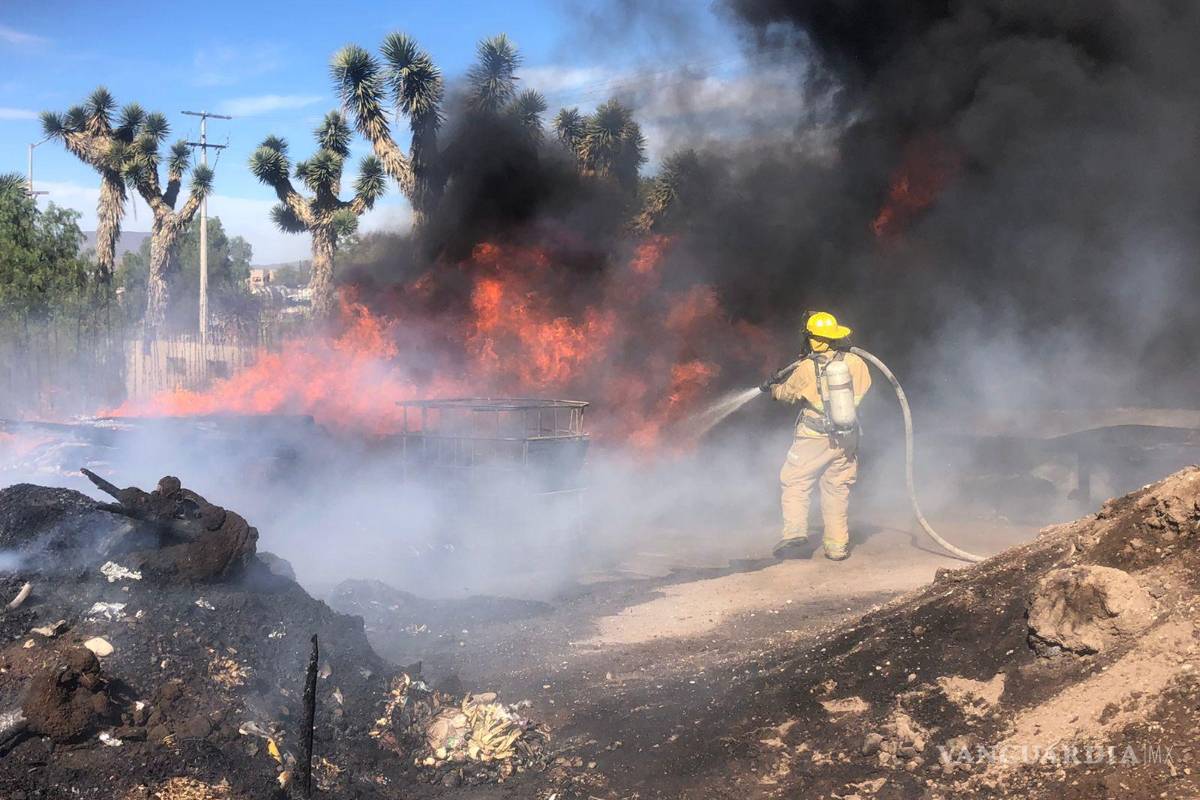 Migrantes incendian vivero de Saltillo; fuego provoca fuerte movilización