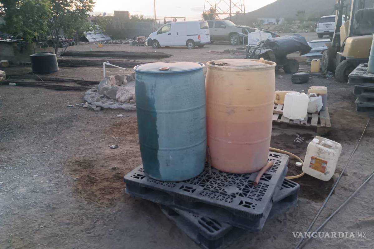 Aseguran siete mil litros de hidrocarburo durante cateo en la carretera Saltillo–Matamoros