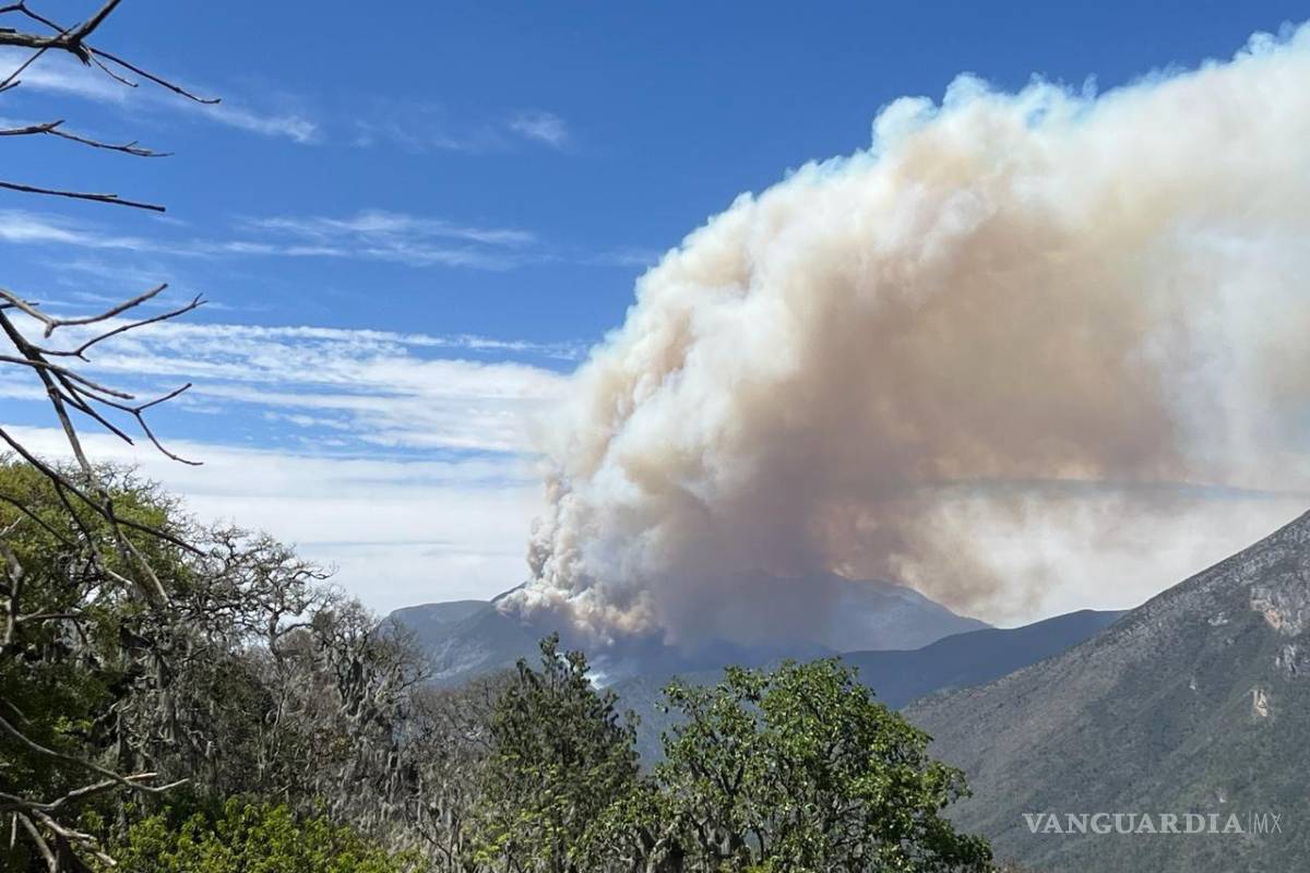 Reportan incendio de grandes dimensiones en sierra de Zaragoza, Nuevo León