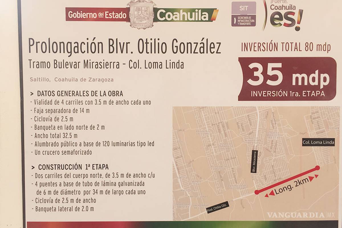 $!Amplían bulevar Otilio González en Saltillo