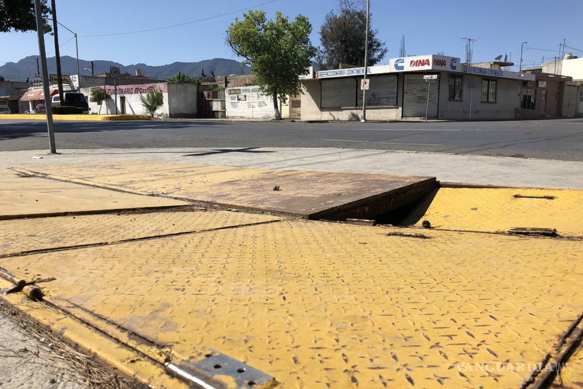 ¡Cuidado! Hay trampa para peatones en bulevar Francisco Coss y Dionisio García en Saltillo
