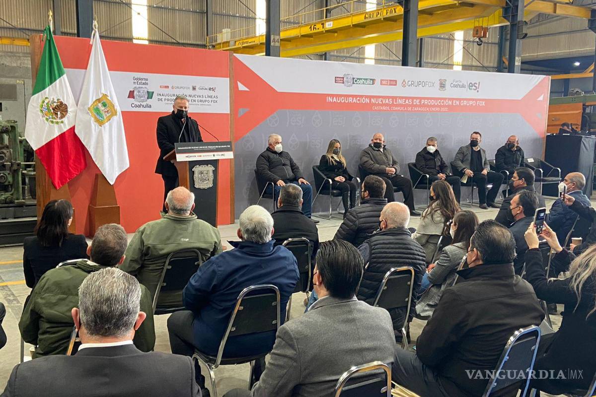 Inaugura Grupo Fox nuevas líneas de producción en Castaños, invirtieron 45 mdd en planta