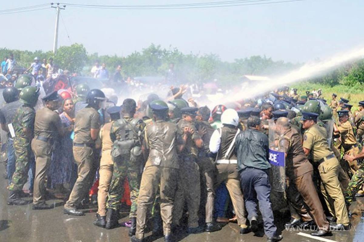 Protestan en Sri Lanka por construcción de zona industrial