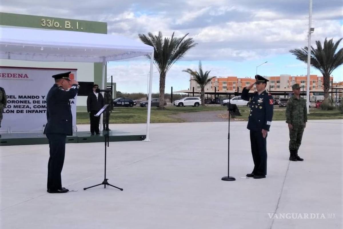 José Castillo Meza asume como nuevo comandante del 33 Batallón de Infantería