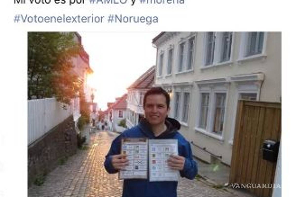Saltillense le llega su boleta hasta Noruega y vota por AMLO