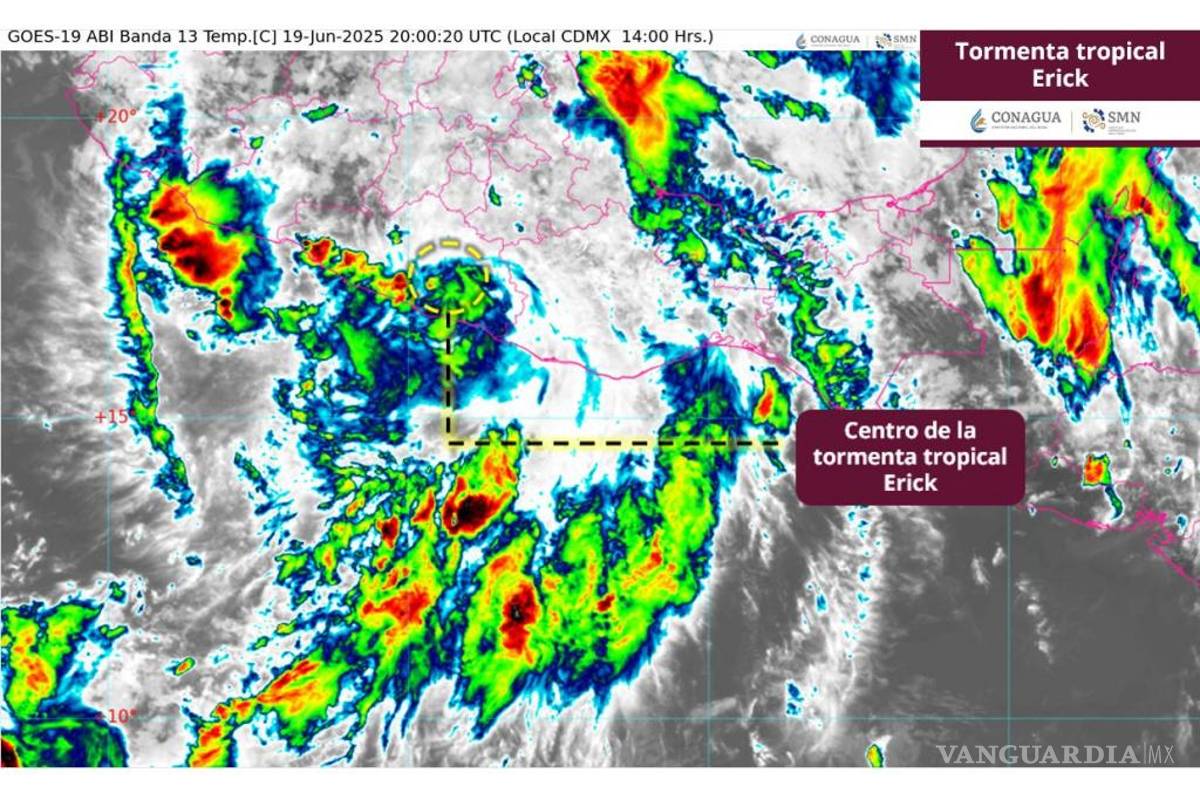 ‘Erick’ se degrada a tormenta tropical sobre Guerrero, tras tocar tierra en Oaxaca